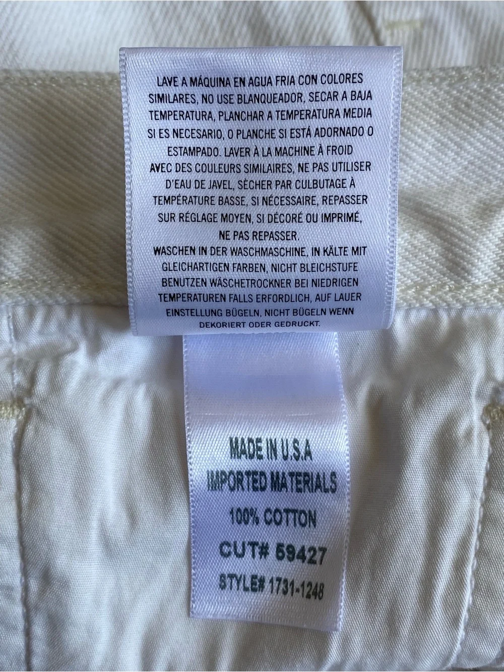 Citizens Of Humanity White Straight-Leg Jeans Size 29 Button Fly